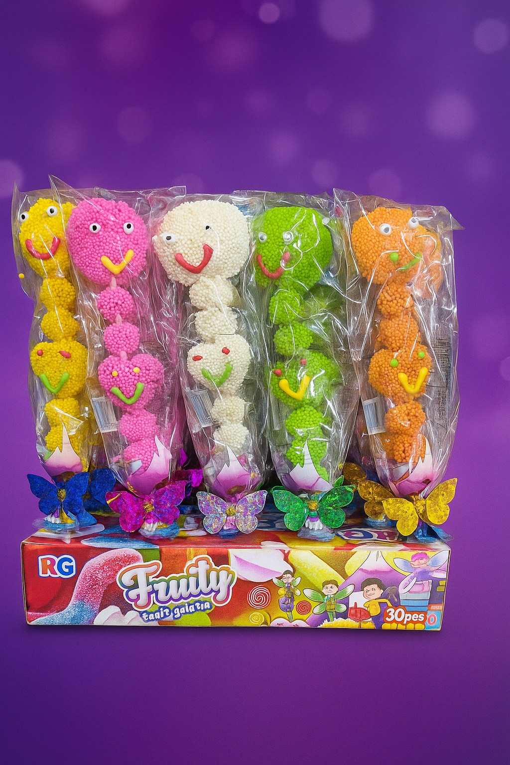 پاستیل سیخی عروسکی پک 30 عددی