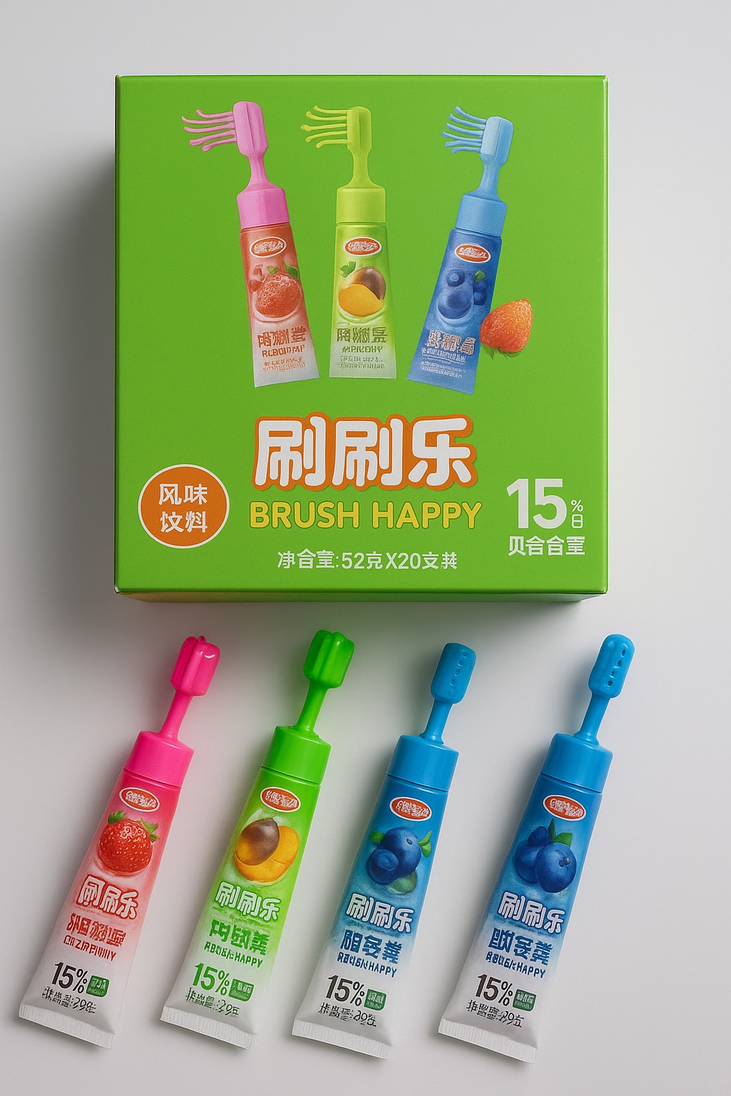 ژله پمپی مسواکی باکس 20 عددی 52 گرم