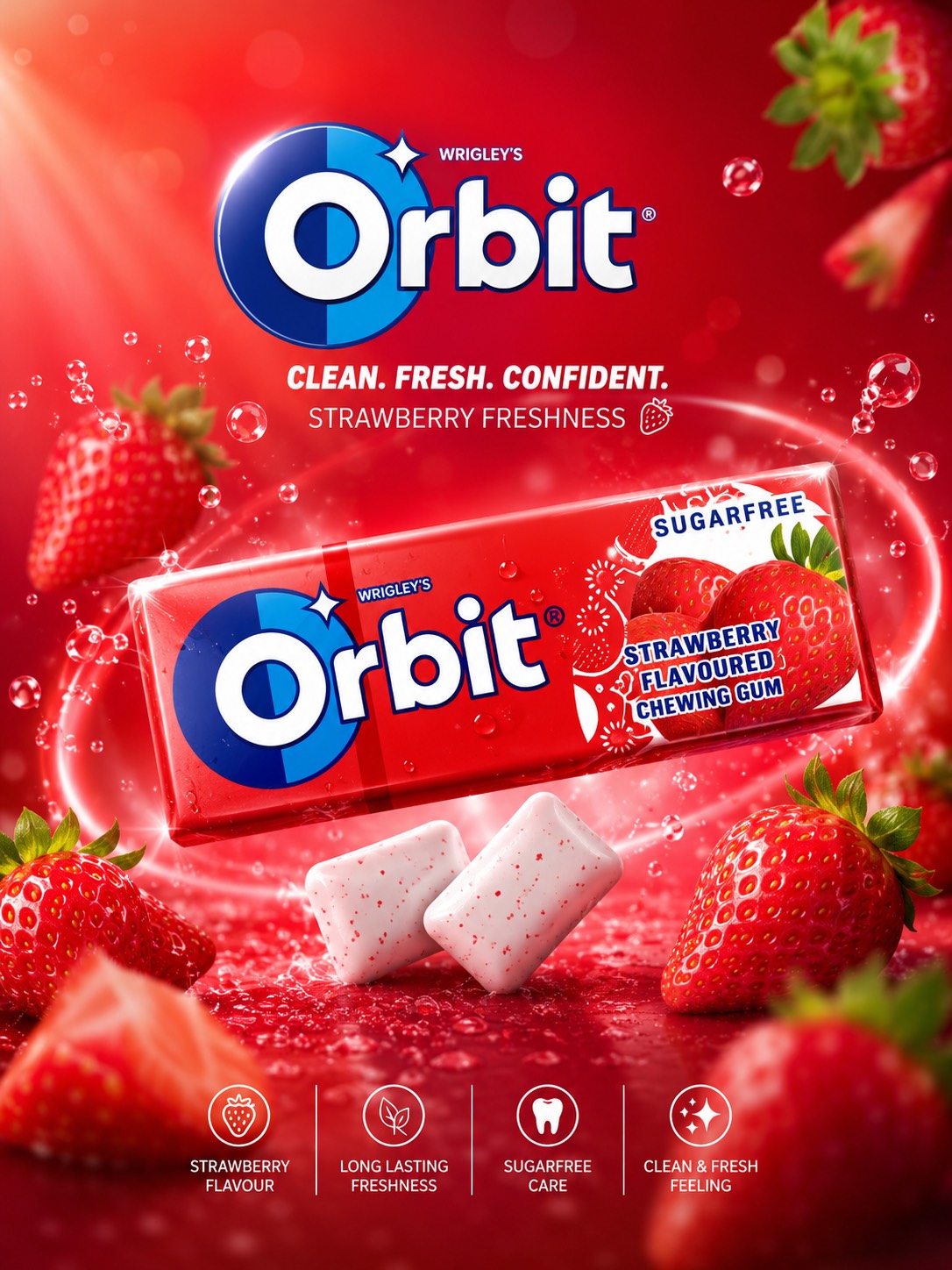 آدامس اوربیت Orbit طرح جدید بسته 30 عددی  ( غیر اصل)