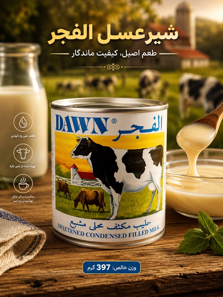 شیر عسل الفجر ۳۸۷ گرم