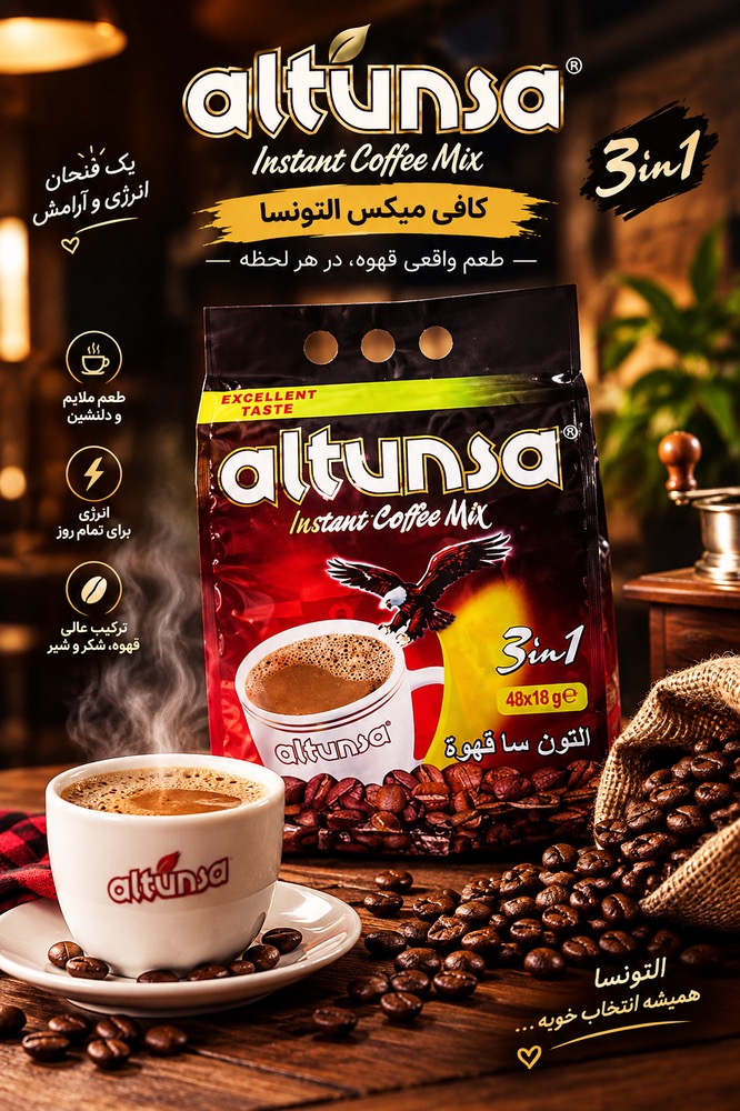 کافی میکس آلتونسا ( 1*3 ) - ساشه 18 گرم بسته 48 عددی